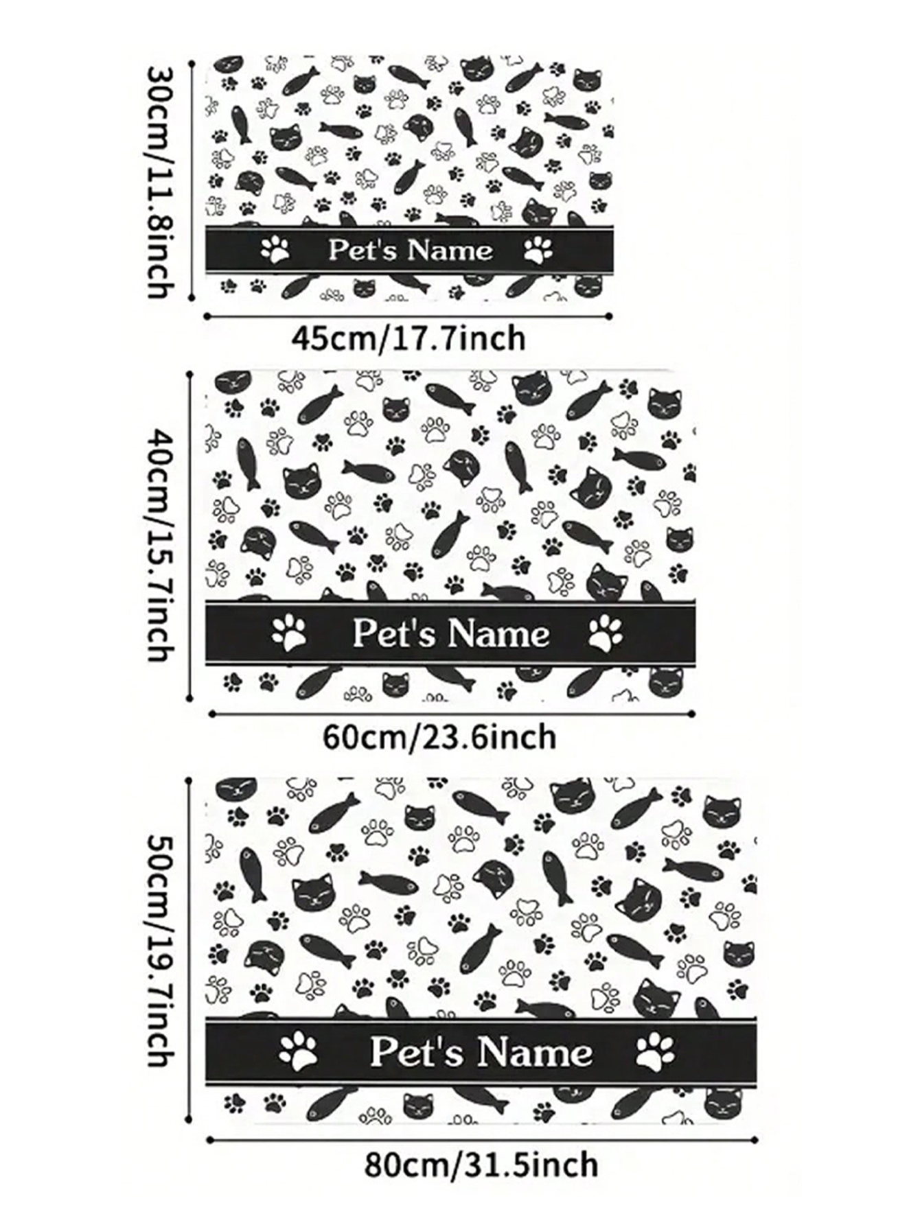 Personalized Pet Name Feeding Mat